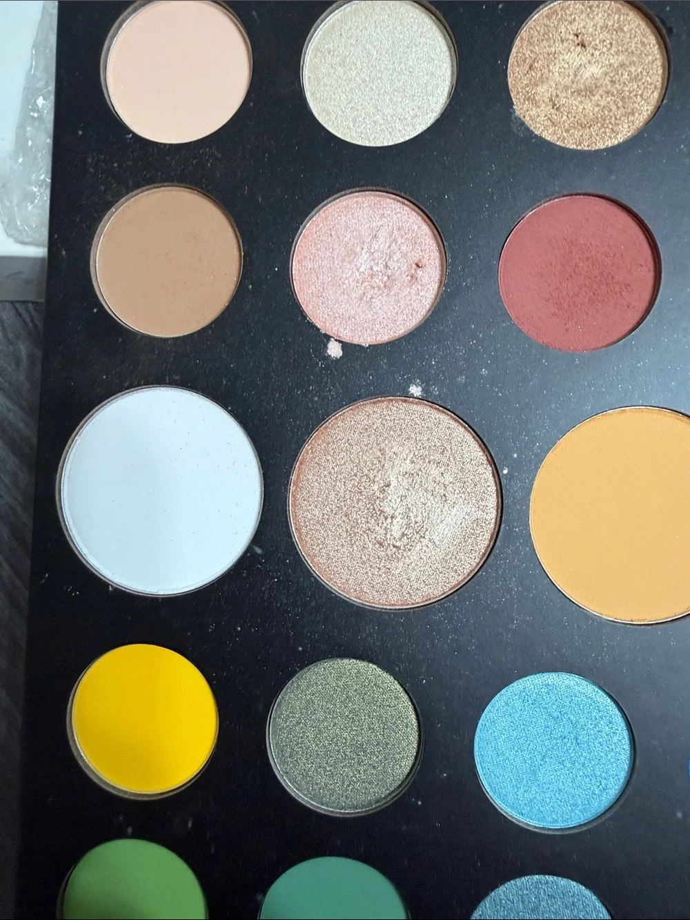 Morphe Eyeshadow Palette in Red, Orange, Yellow, Green, Blue, Purple, Pink, Gold
